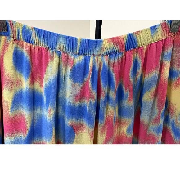 FREE PEOPLE Wild Child Pleated Multicolor Trousers - Size Large (EUC) - Picture 5 of 7